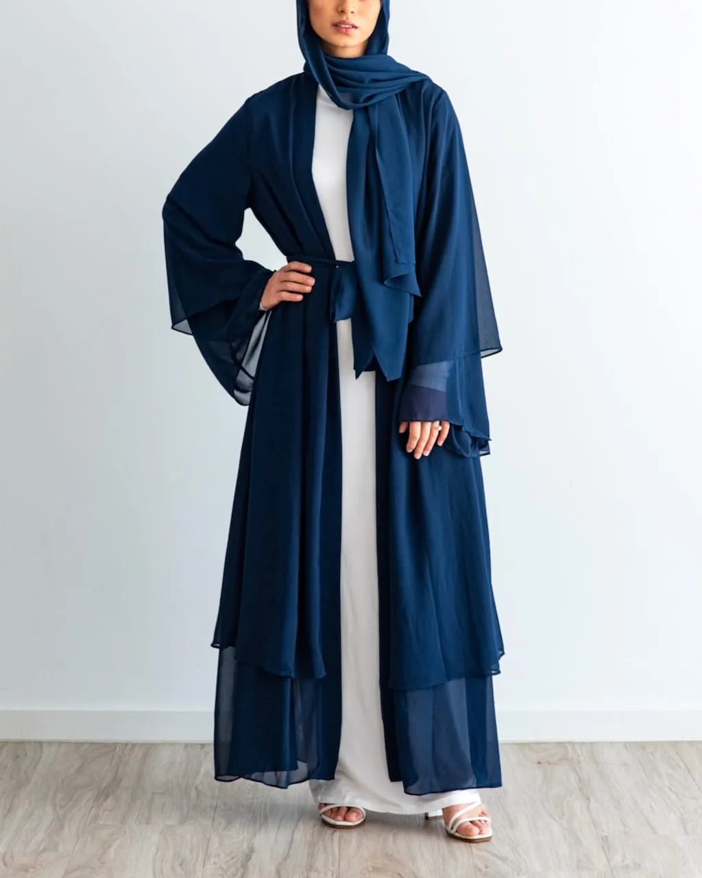 Aisha Abaya with Hijab - Navy