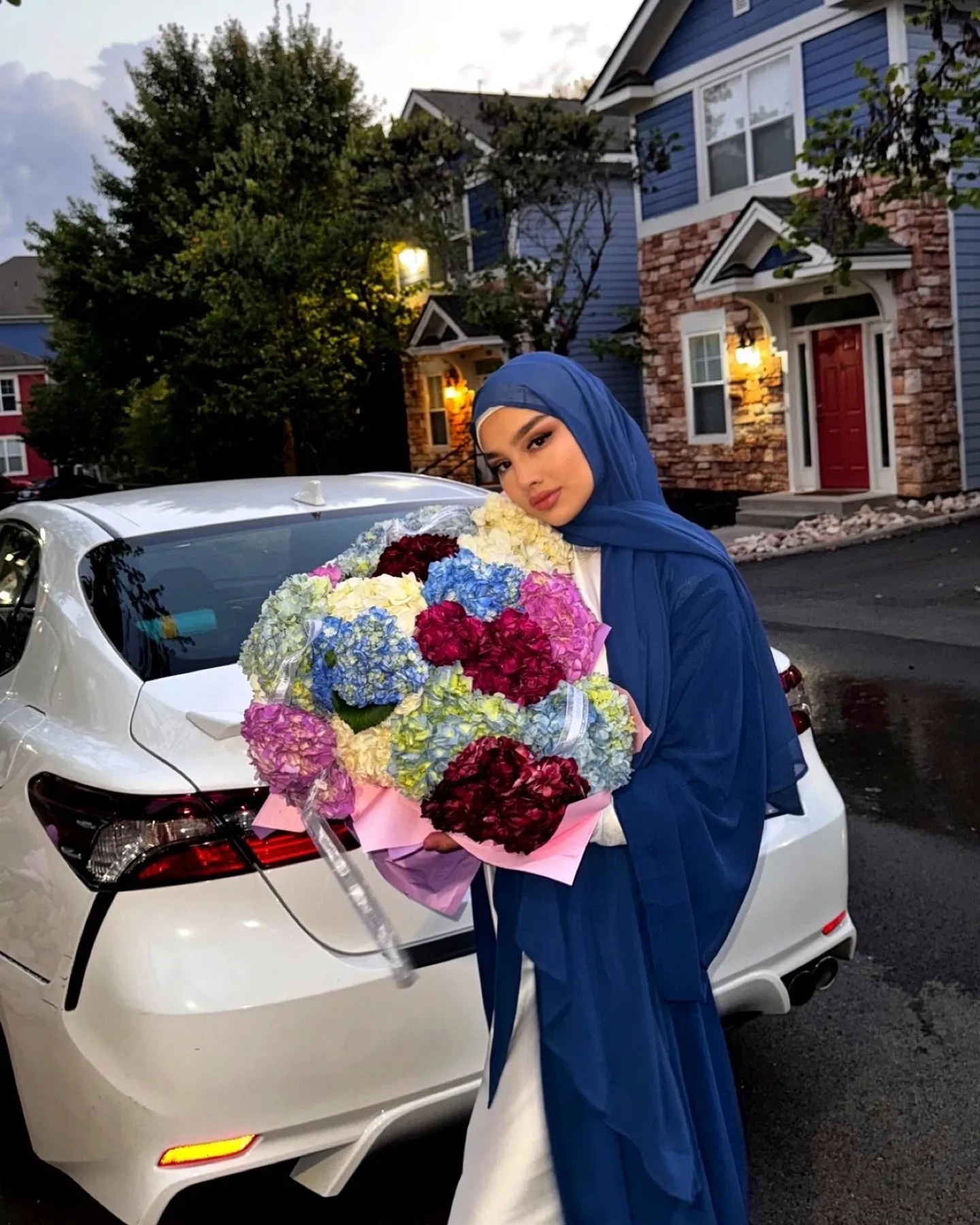 Aisha Abaya with Hijab - Navy