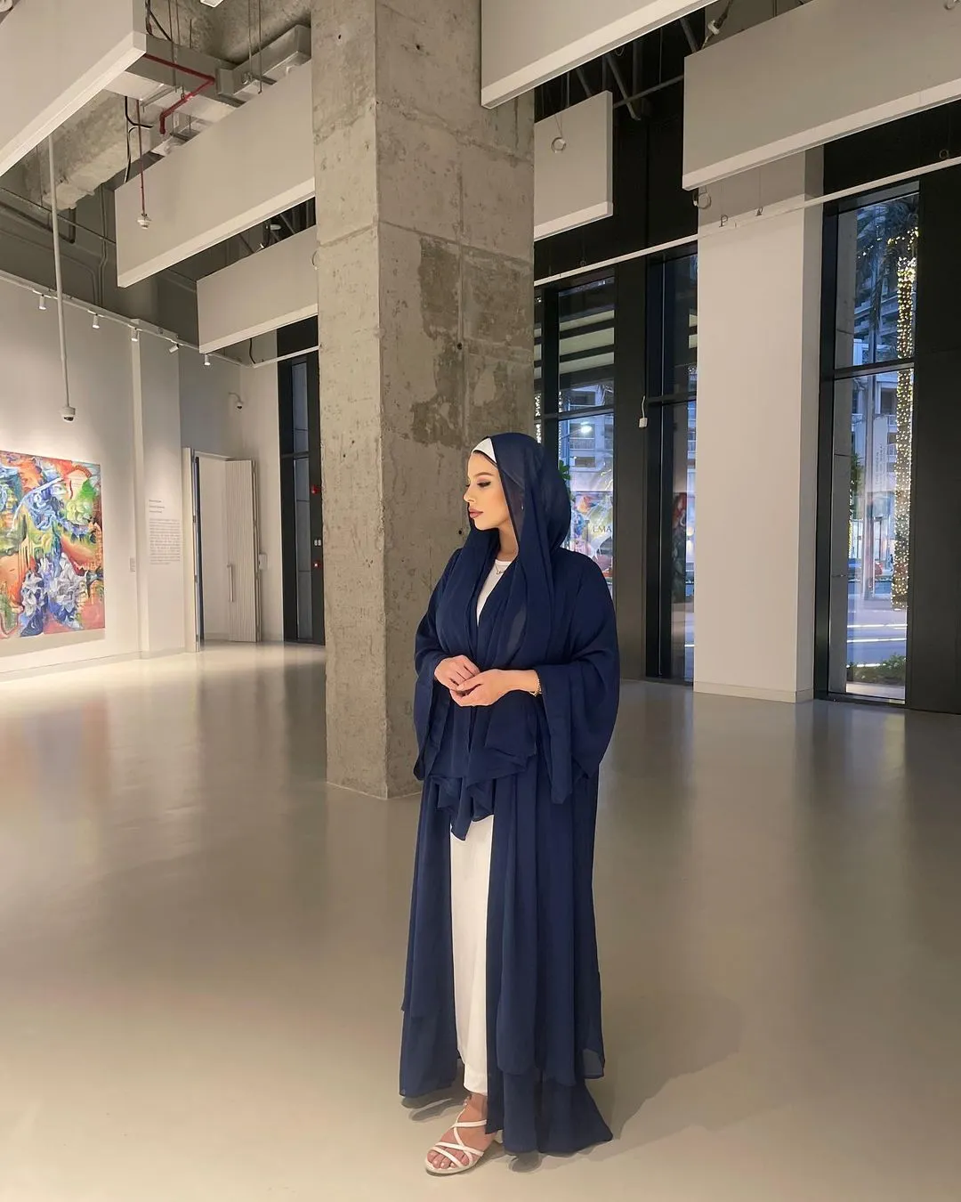 Aisha Abaya with Hijab - Navy