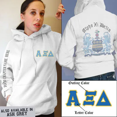 Alpha Xi Delta Crest Hoodie - G185 - SUB