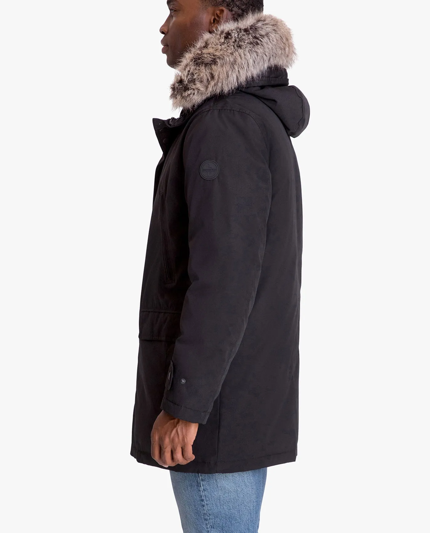 ARTIC PARKA WITH HOOD AND REMOVABLE FAUX FUR TRIM