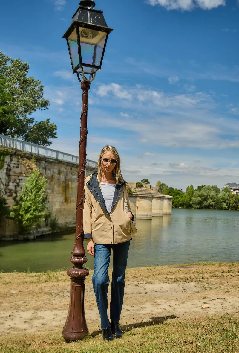 AXEL - Gabardine courte imperméable et réversible