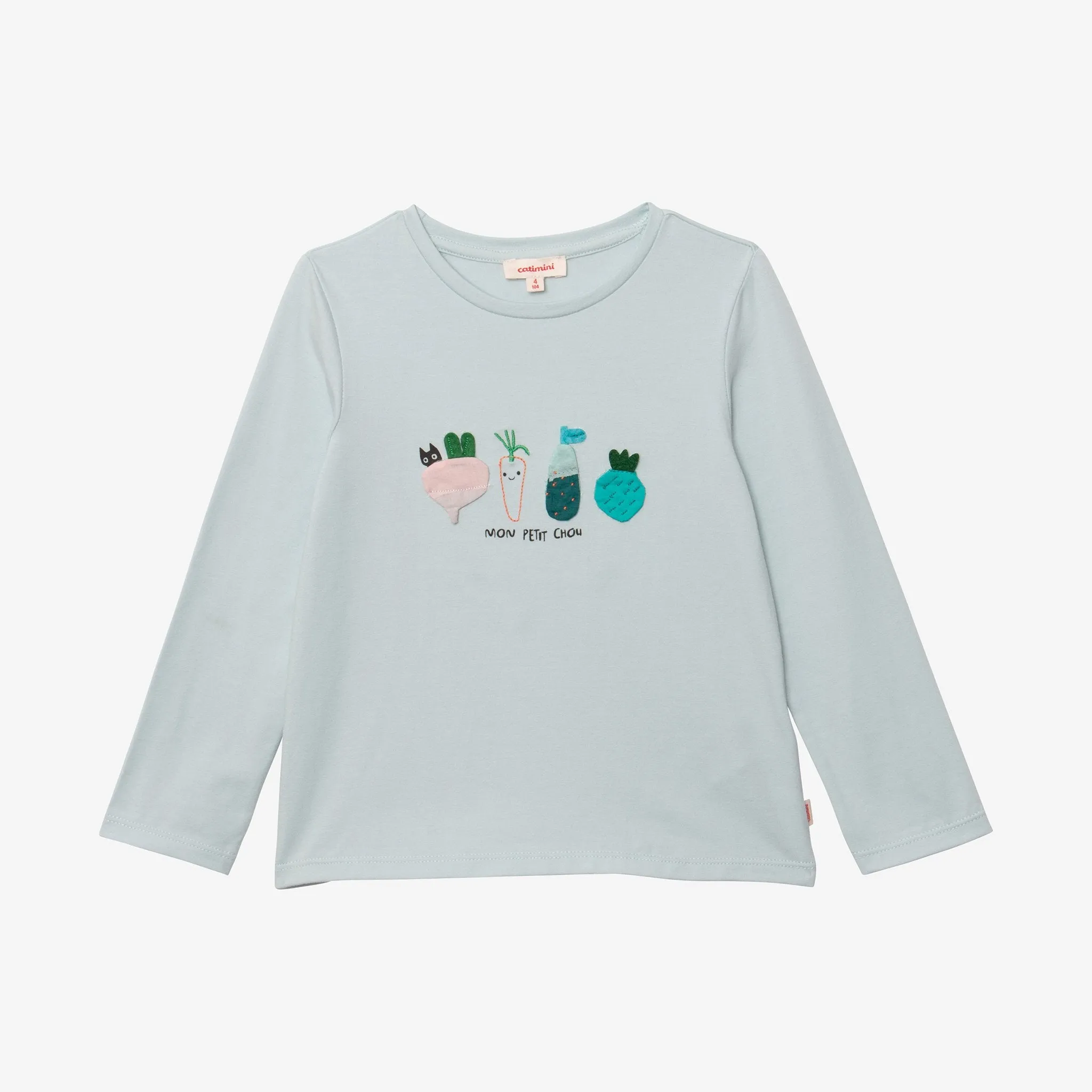 Baby girl pastel blue long sleeve T-shirt