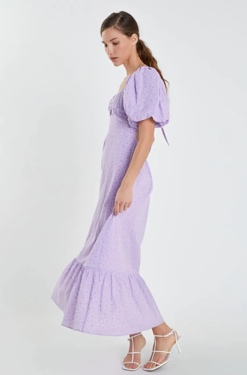 Back Bow Tie Maxi Dress