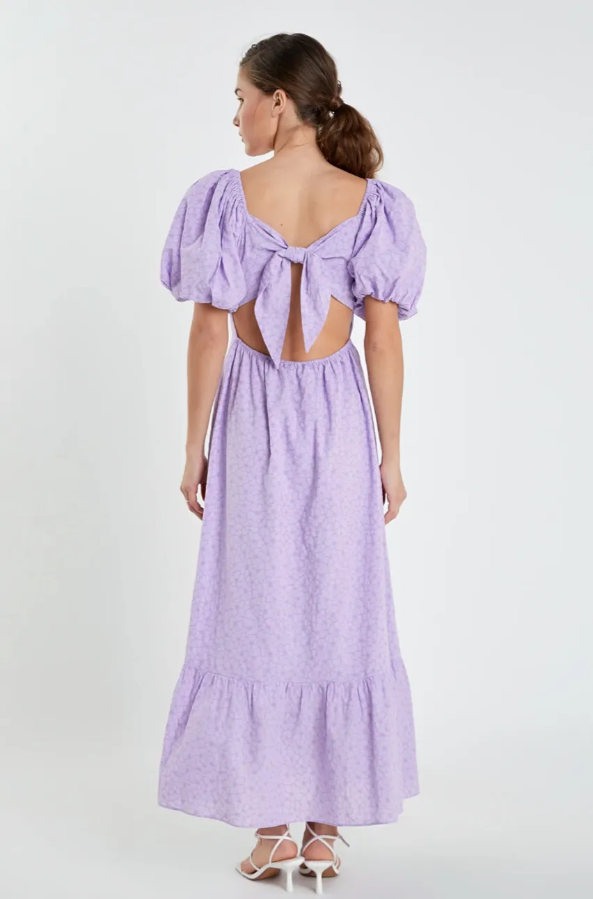 Back Bow Tie Maxi Dress