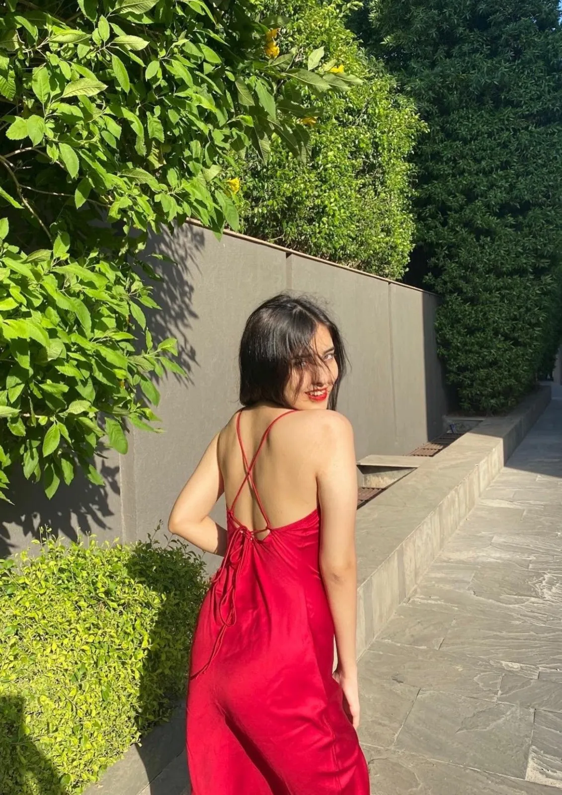 Backless Satin Dress