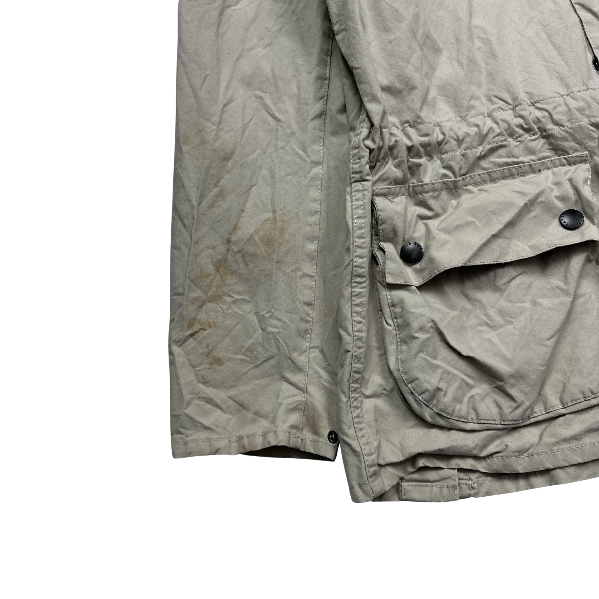 Barbour Cream Parka Jacket - Large