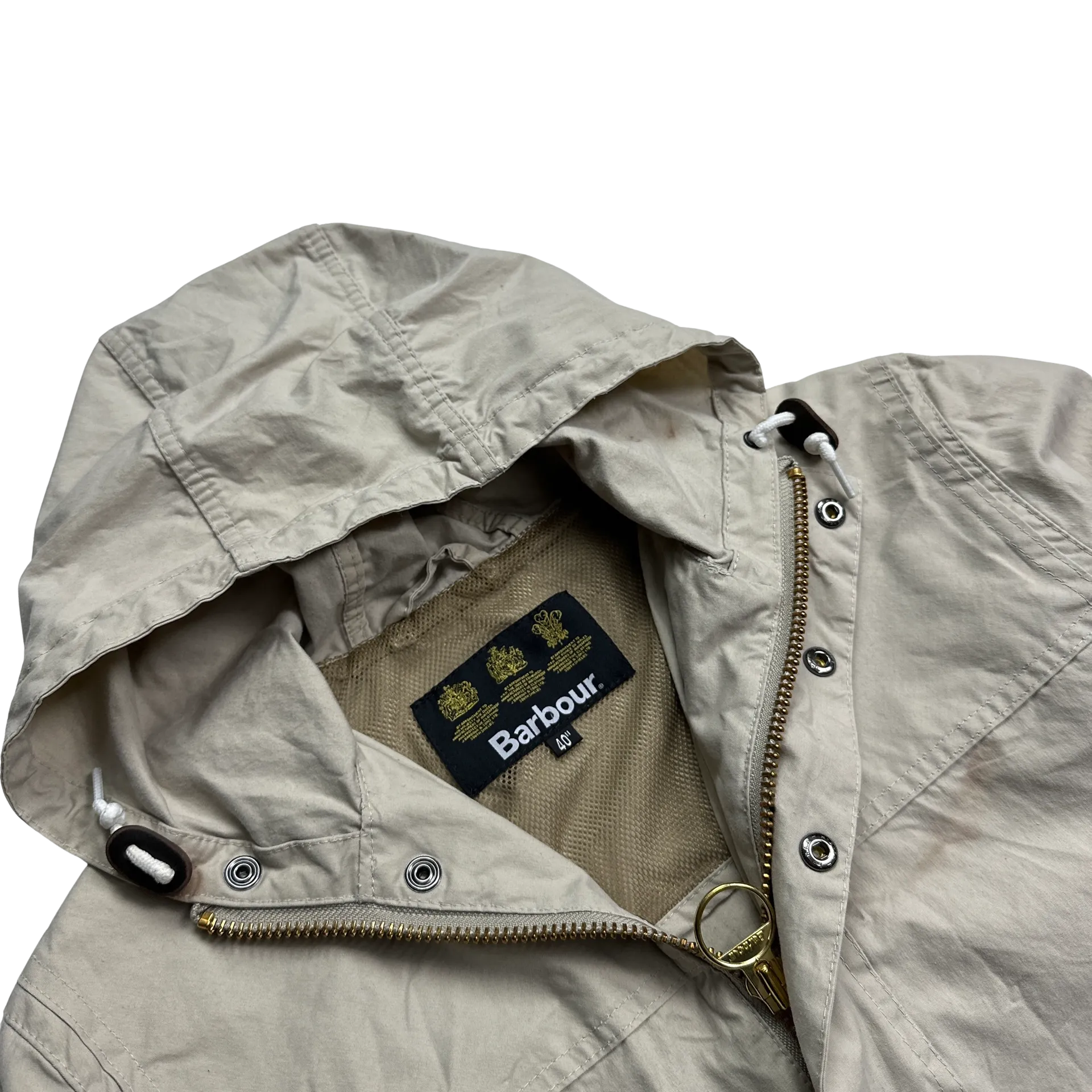 Barbour Cream Parka Jacket - Large