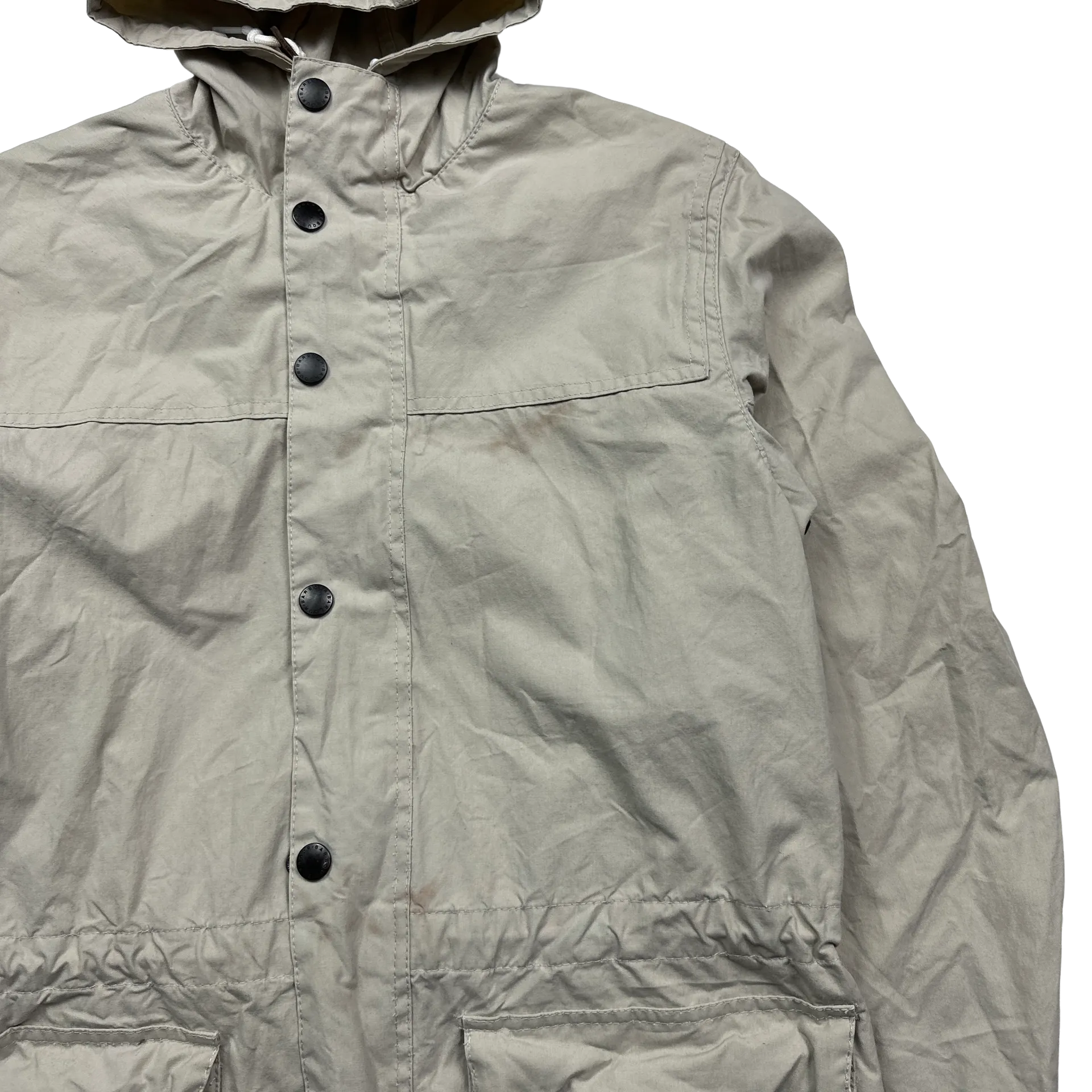 Barbour Cream Parka Jacket - Large