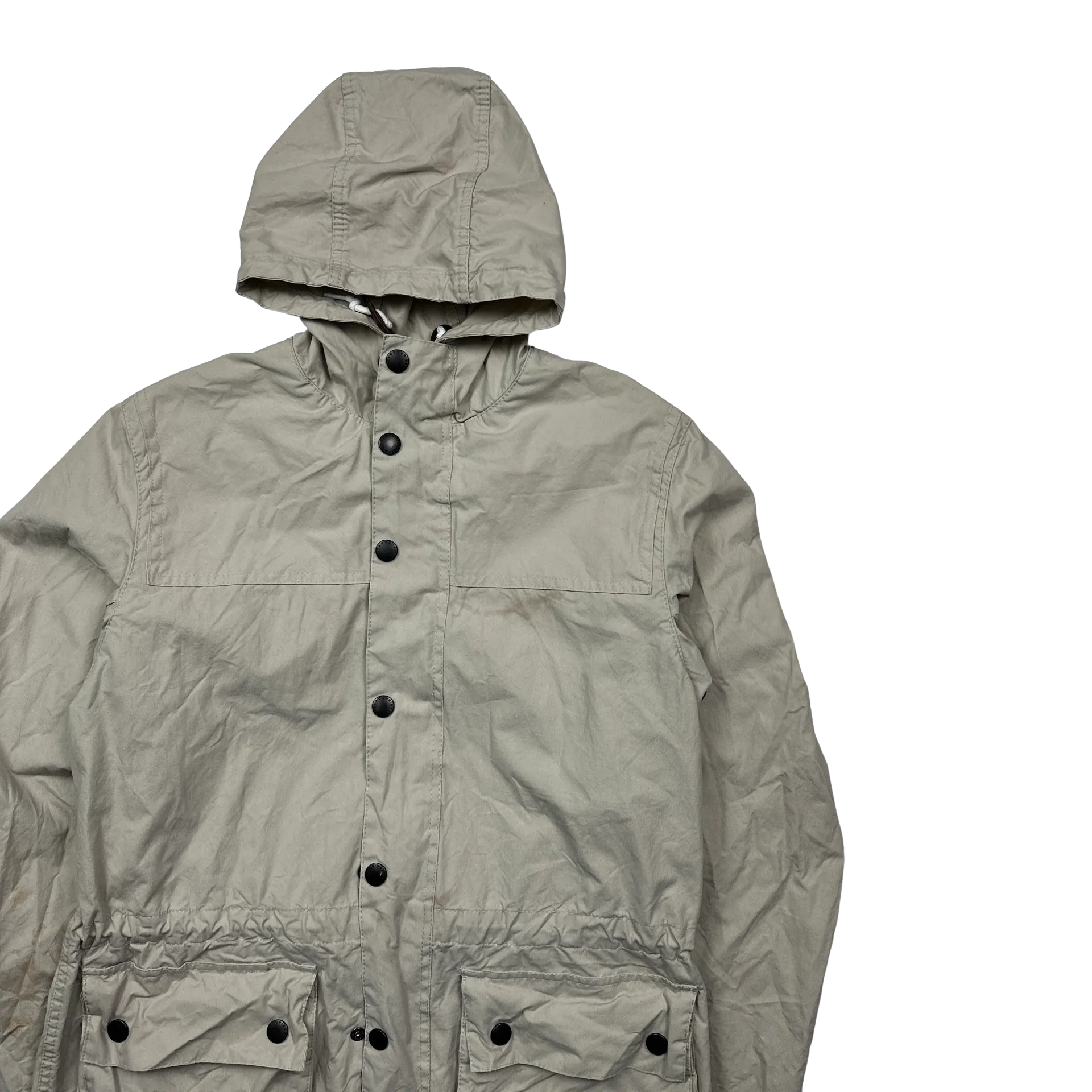 Barbour Cream Parka Jacket - Large