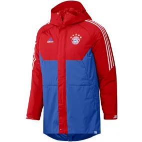 Bayern Munich Soccer parka down jacket 2023 red/blue - Adidas