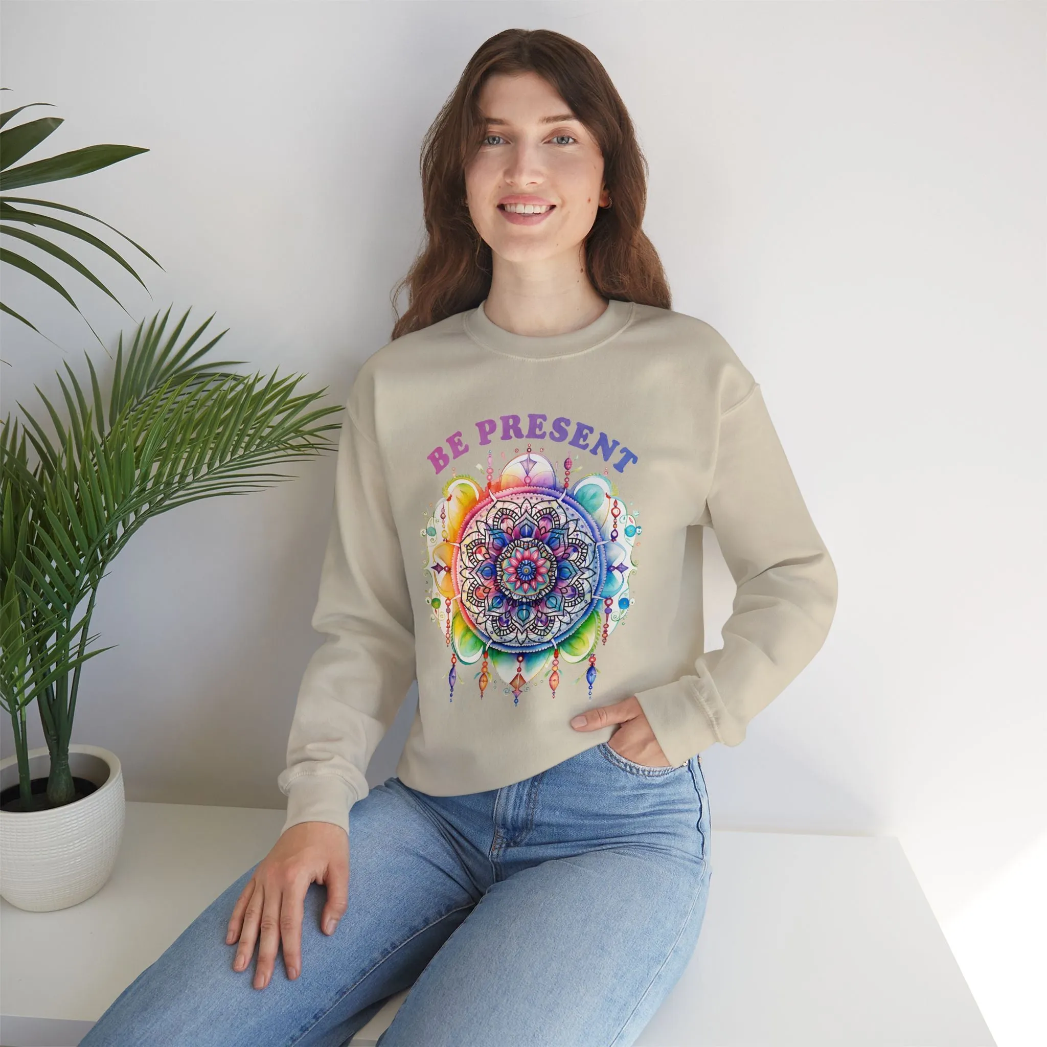 Be Present Yoga unisex heavy blend crewneck sweatshirt,Yoga workout Sweatshirt,Yoga lovers Sweatshirt, Yoga Instructor Gift, Gym Sweatshirt, Gift For Yoga lovers, Gift For Yogi.