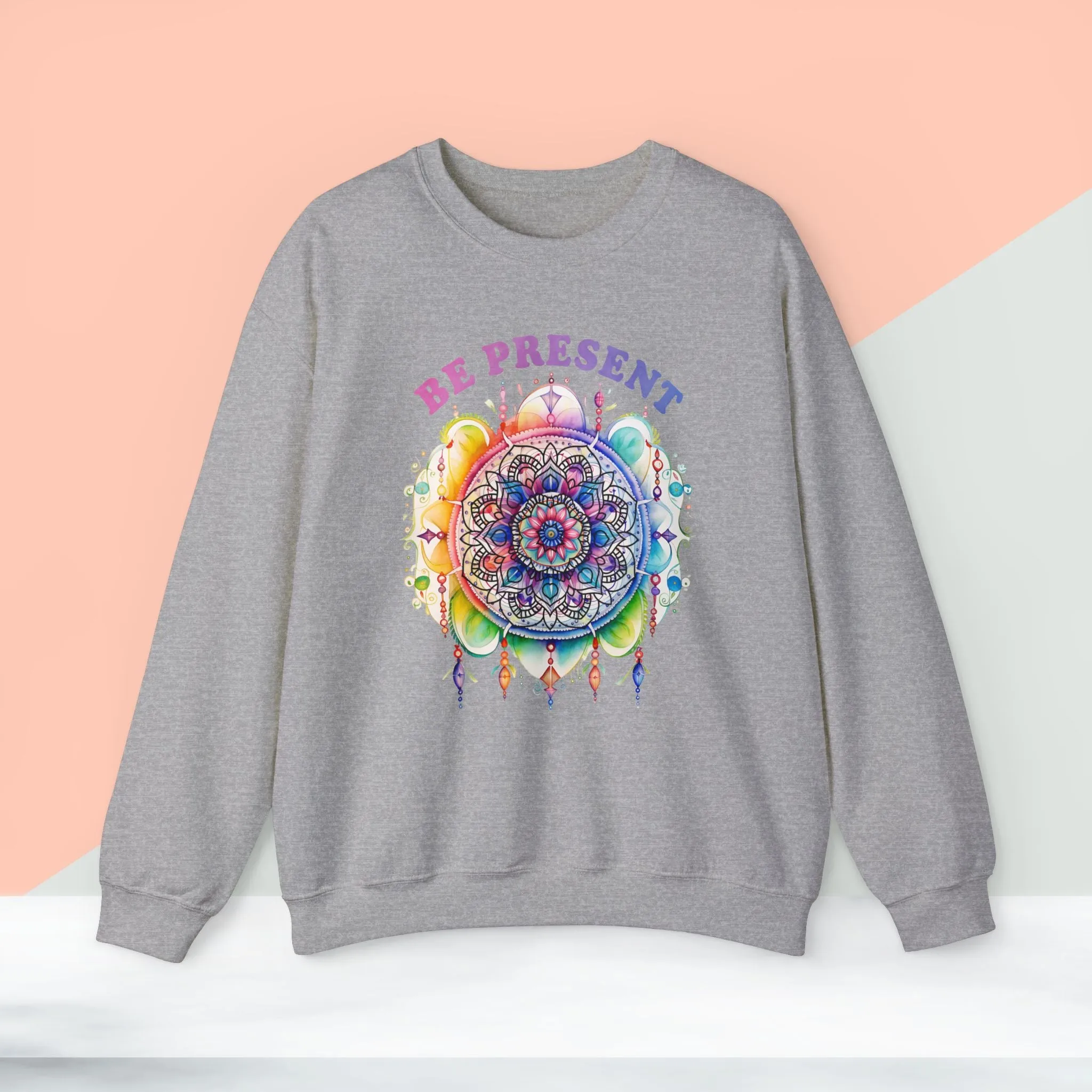 Be Present Yoga unisex heavy blend crewneck sweatshirt,Yoga workout Sweatshirt,Yoga lovers Sweatshirt, Yoga Instructor Gift, Gym Sweatshirt, Gift For Yoga lovers, Gift For Yogi.