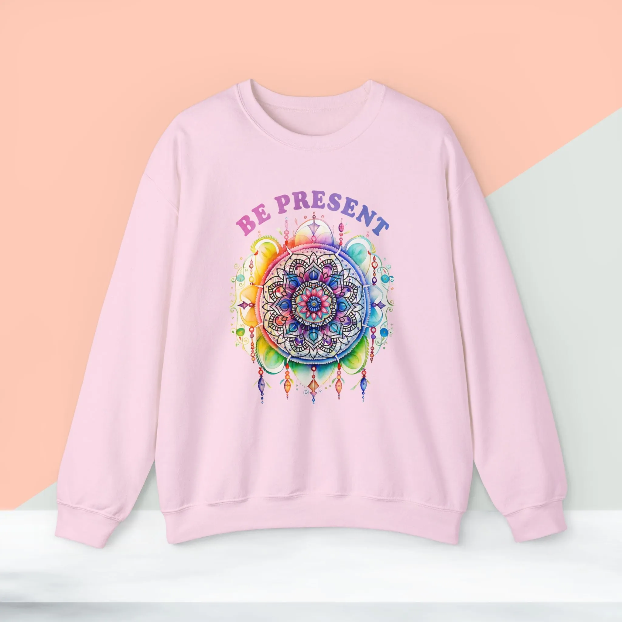 Be Present Yoga unisex heavy blend crewneck sweatshirt,Yoga workout Sweatshirt,Yoga lovers Sweatshirt, Yoga Instructor Gift, Gym Sweatshirt, Gift For Yoga lovers, Gift For Yogi.