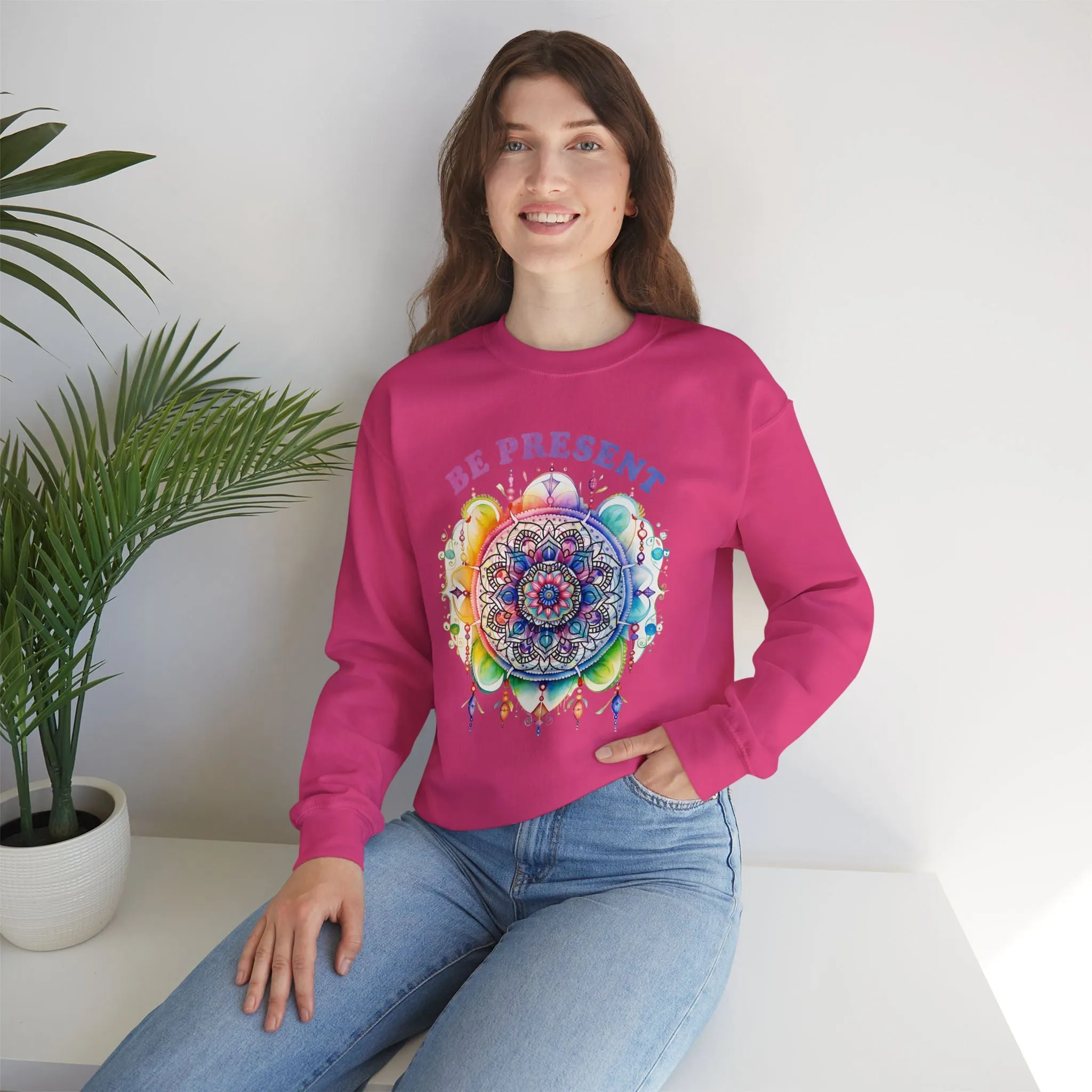 Be Present Yoga unisex heavy blend crewneck sweatshirt,Yoga workout Sweatshirt,Yoga lovers Sweatshirt, Yoga Instructor Gift, Gym Sweatshirt, Gift For Yoga lovers, Gift For Yogi.