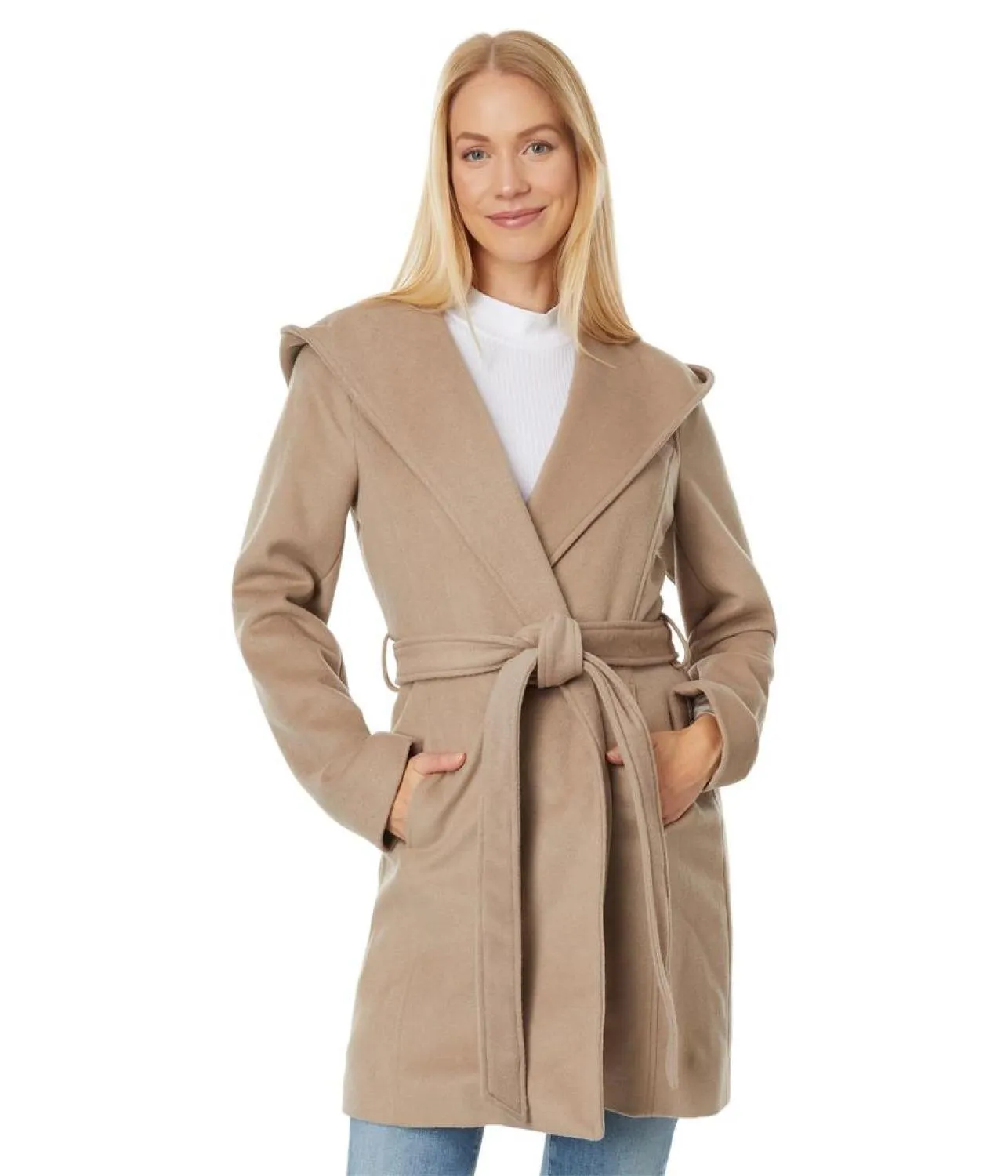 Belted Wool Wrap M121384Q73