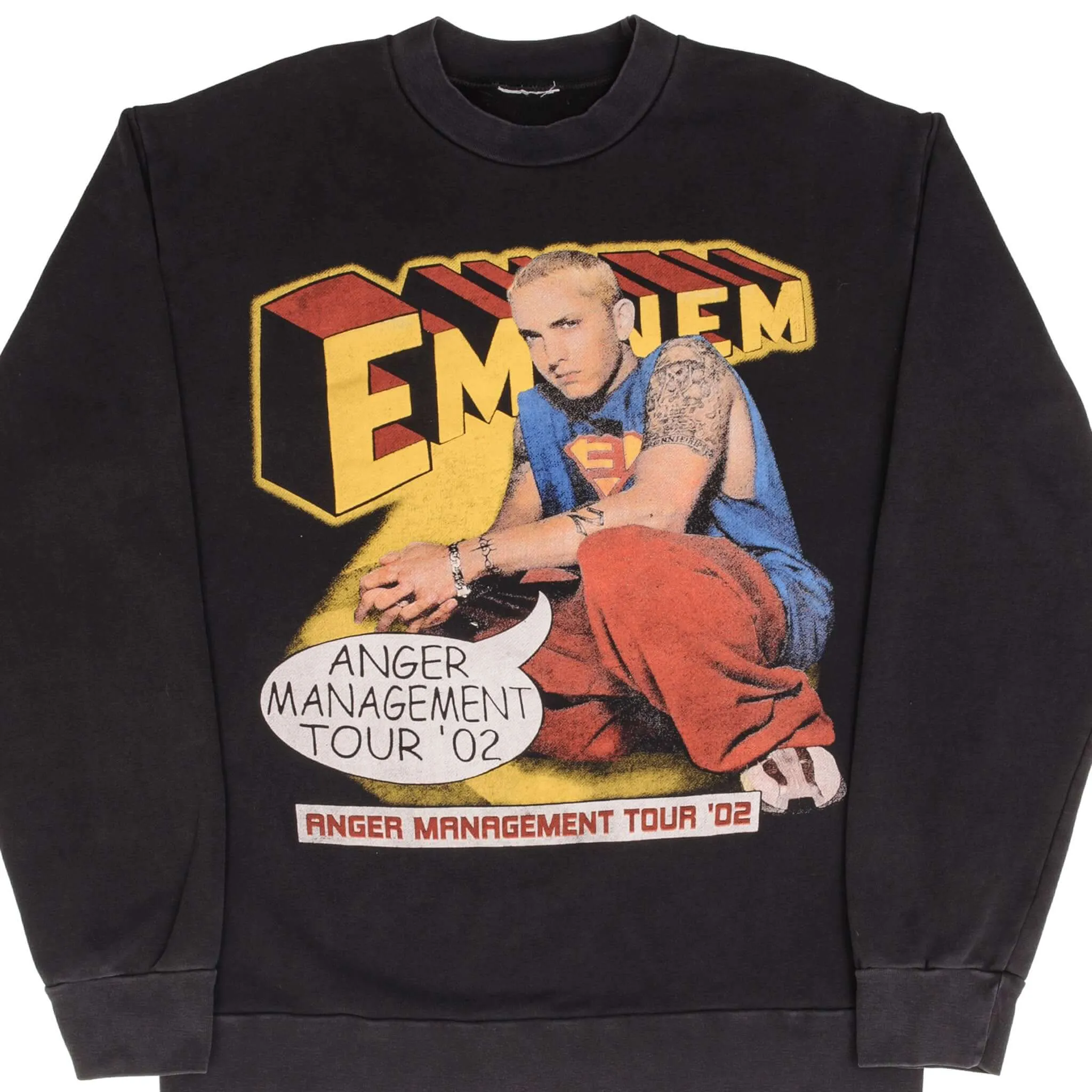 BOOTLEG EMINEM SUPERMAN ANGER MANAGEMENT TOUR 2002 SWEATSHIRT SIZE MEDIUM