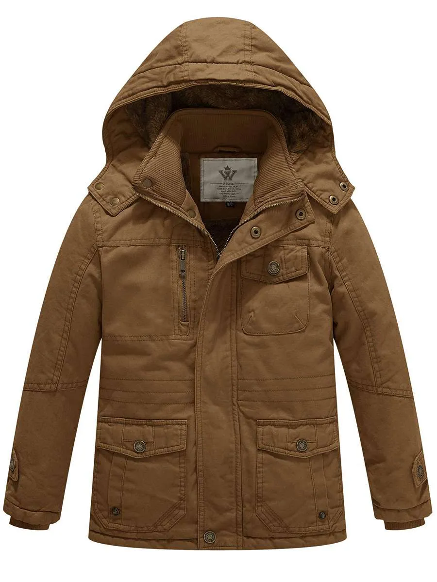 Boy's & Girl's Cotton thick sherpa lined Jacket with Removable Hood