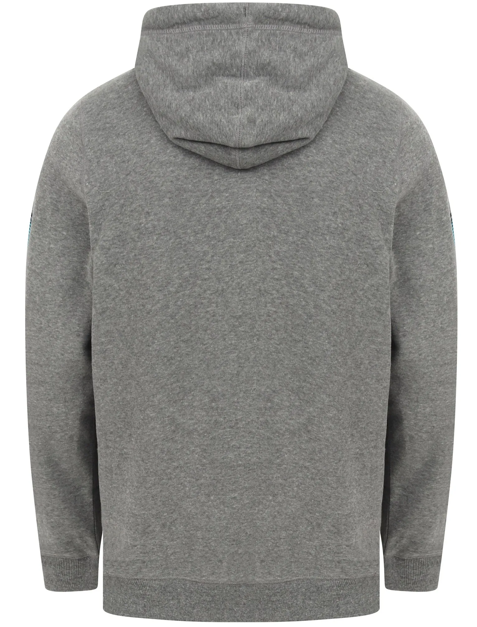 Brabyns Outdoor Motif Brush Back Fleece Pullover Hoodie In Mid Grey Marl - Tokyo Laundry