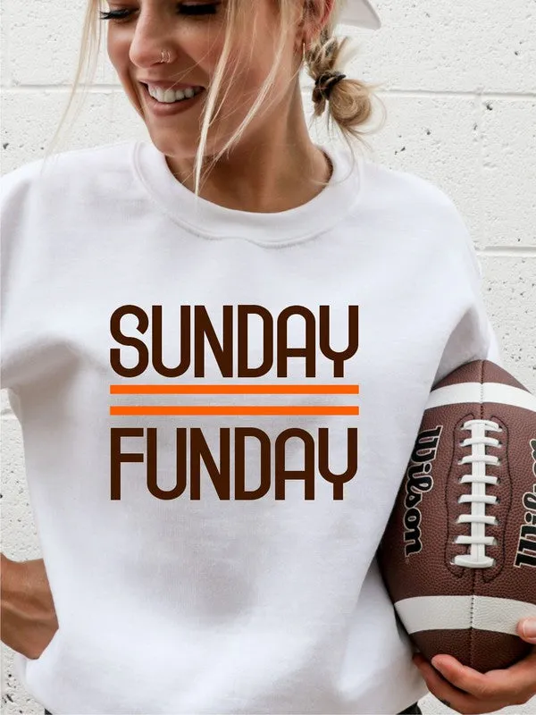 Brown and Orange Sunday Funday Crewneck Sweatshirt