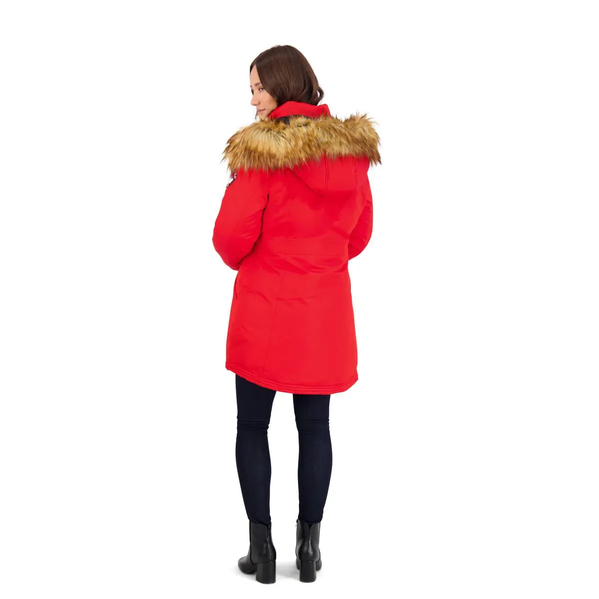 Canada Weather Gear Parka Coat for Women-Insulated Faux Fur Hooded Winter Jacket