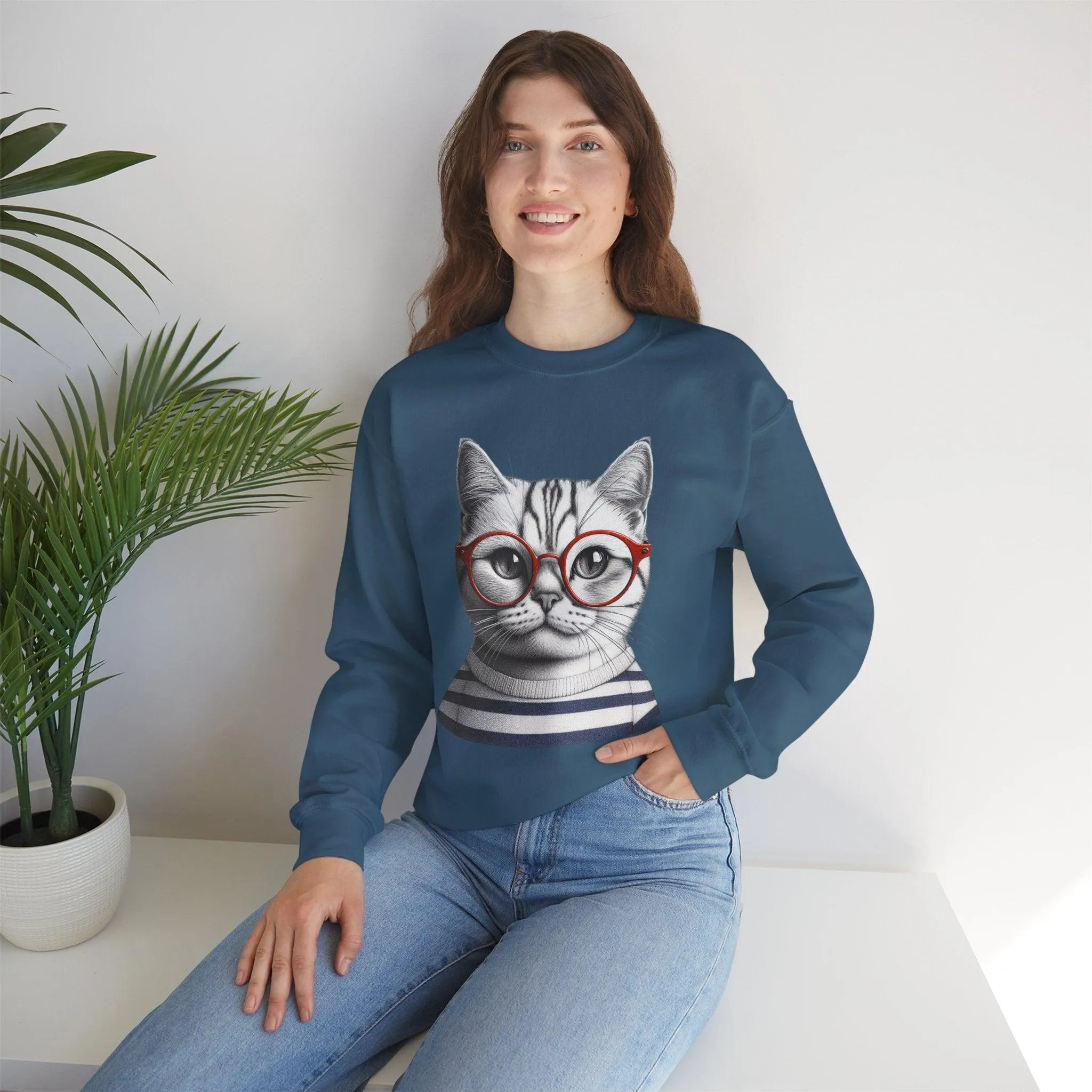 Cat-titude Unisex Heavy Blend Crewneck Sweatshirt