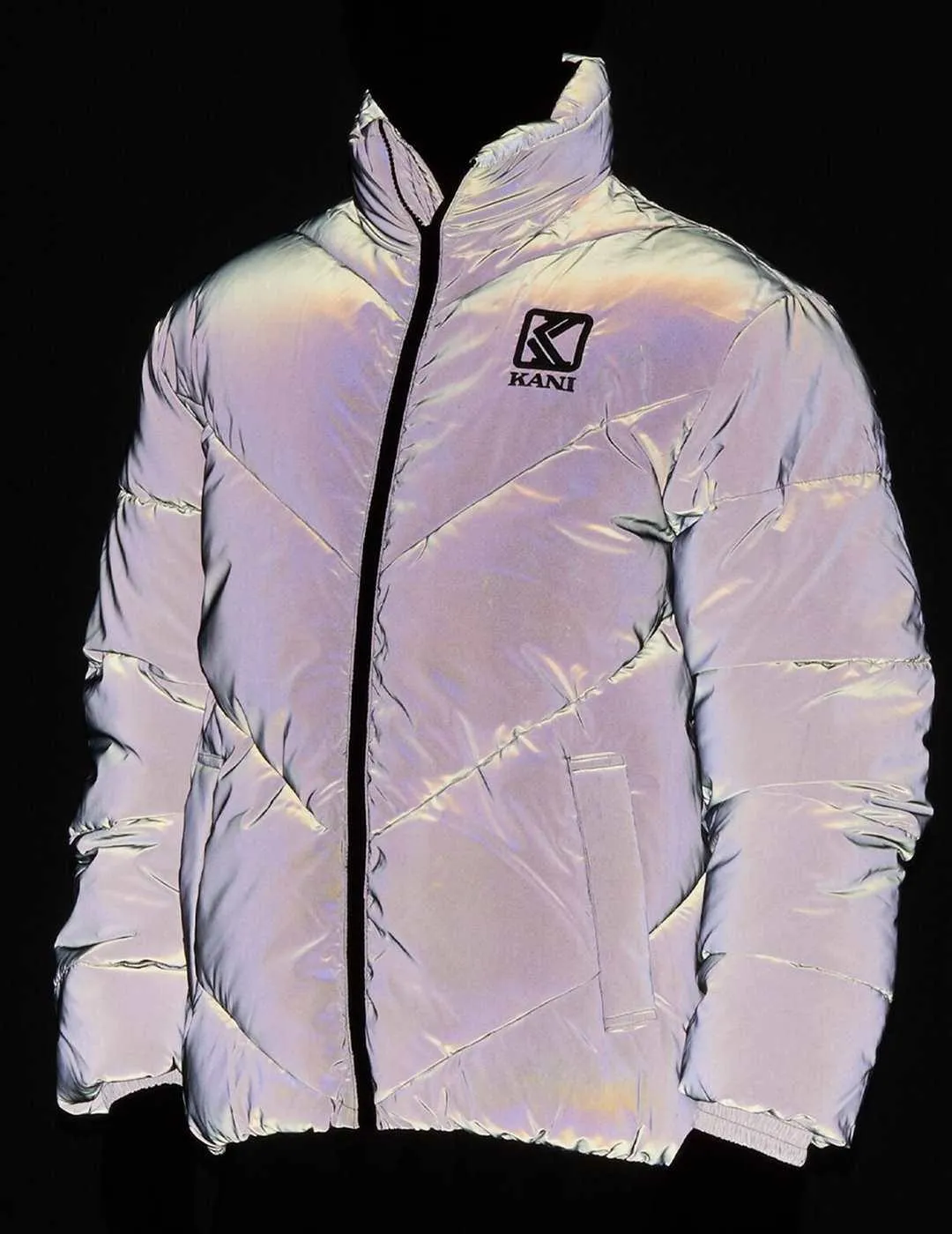 Chaqueta Karl Kani Og Puffer Reflective Silver