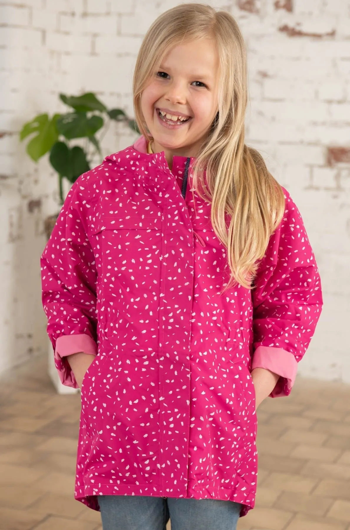 Charlotte Parka - Bright Pink Print