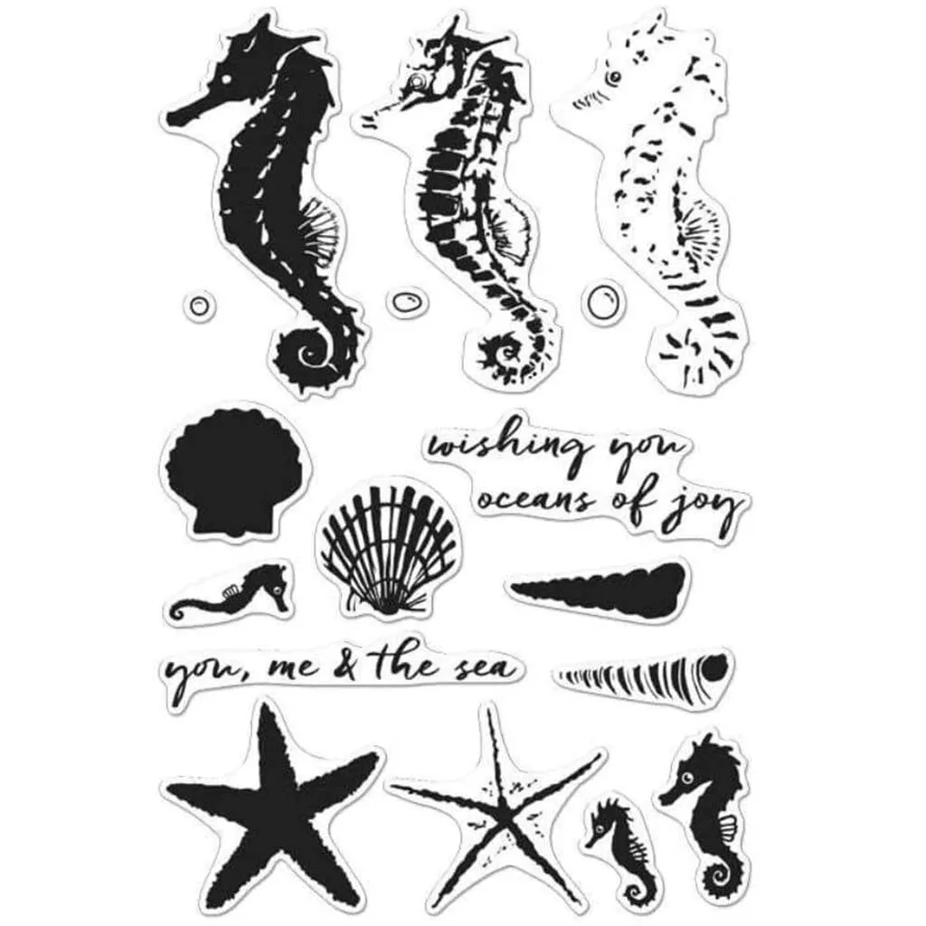 Color Layering Seahorse Clear Stamp