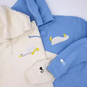 Cute Duck Couples Custom Embroidered Hoodies | Matching Sweatshirts For Couples