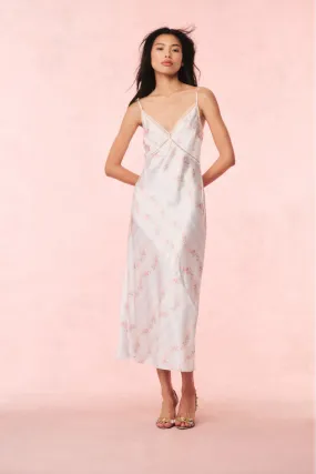 Ermon Satin Floral Slip Dress