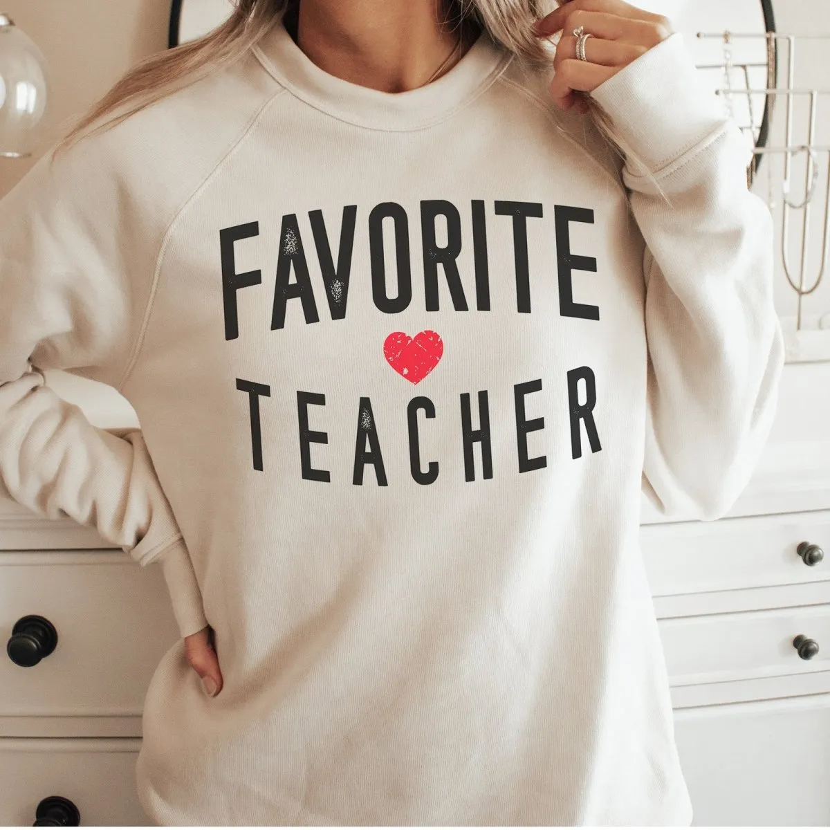 Favorite Teacher Bella Soft Crew Sweatshirt