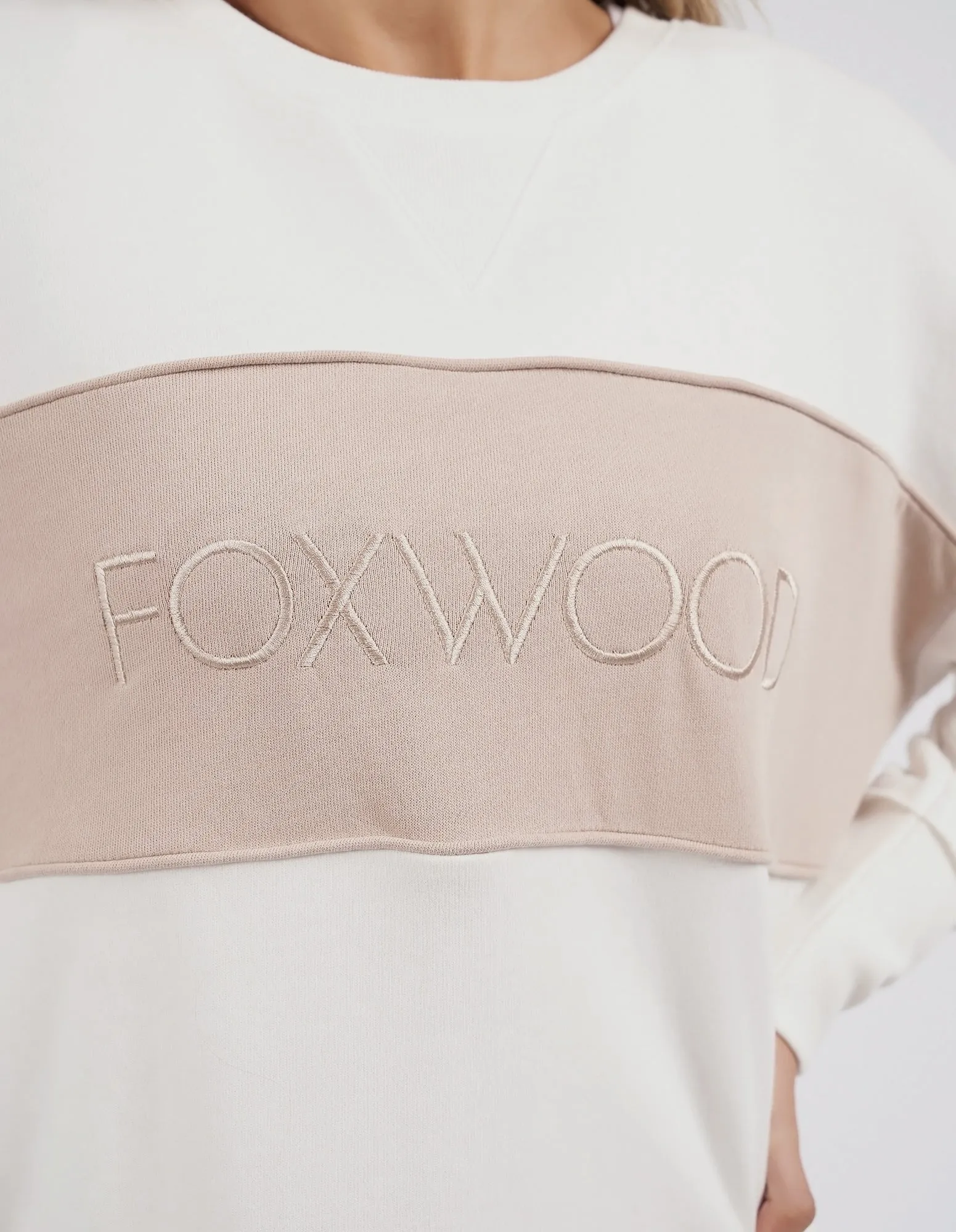 Foxwood Simplified Tonal Crew - Vintage White