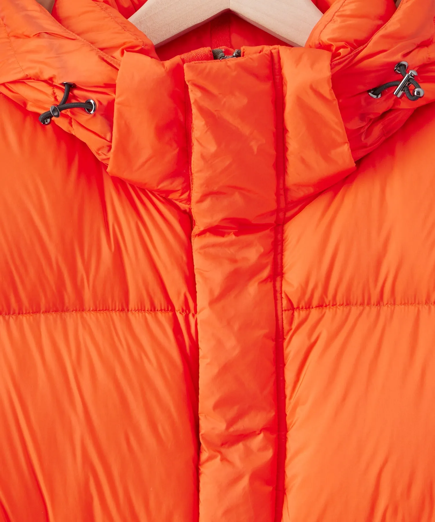 Italian Short Tech Down Parka in Orange