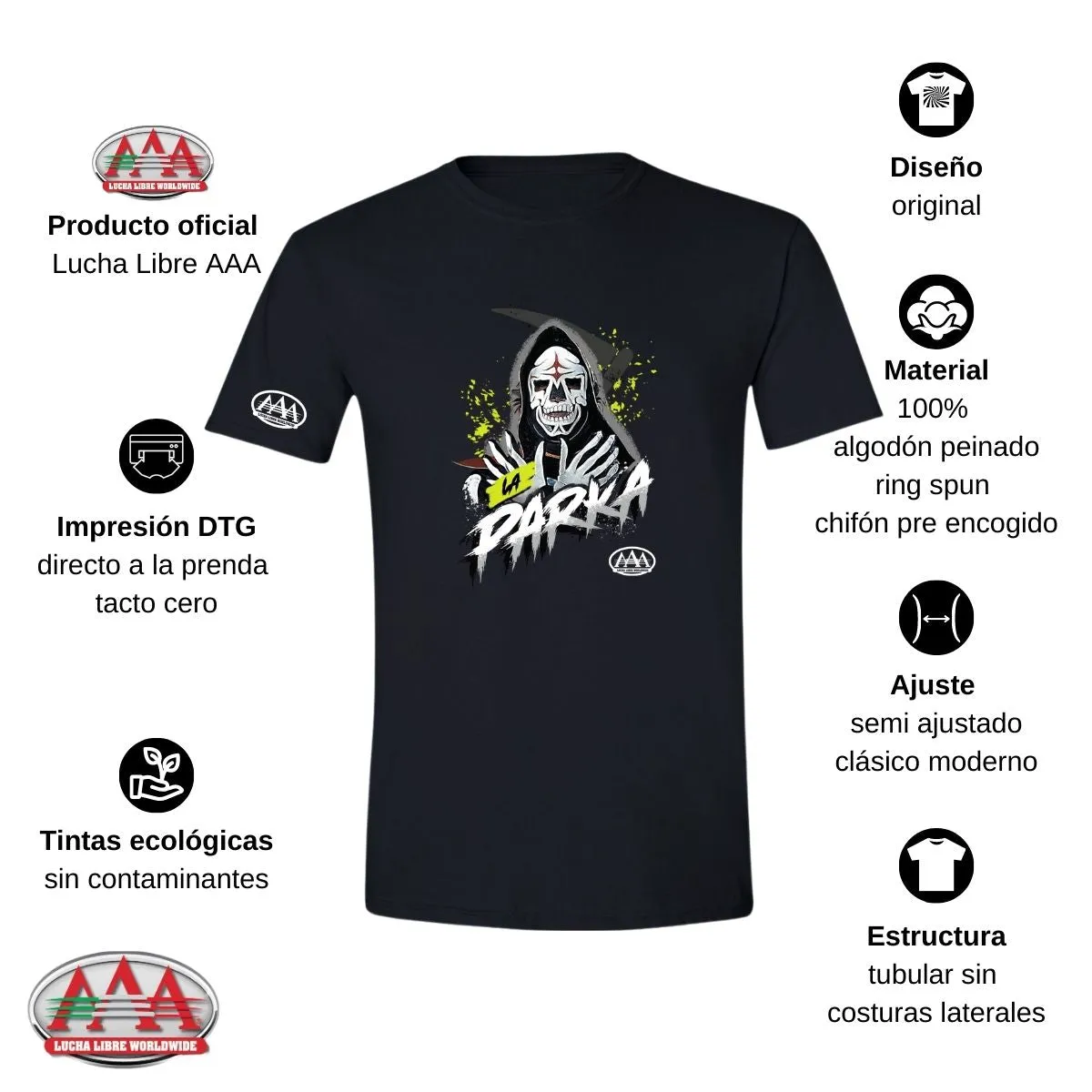 Jersey Playera Lucha Libre AAA Hombre Luchador La Parka