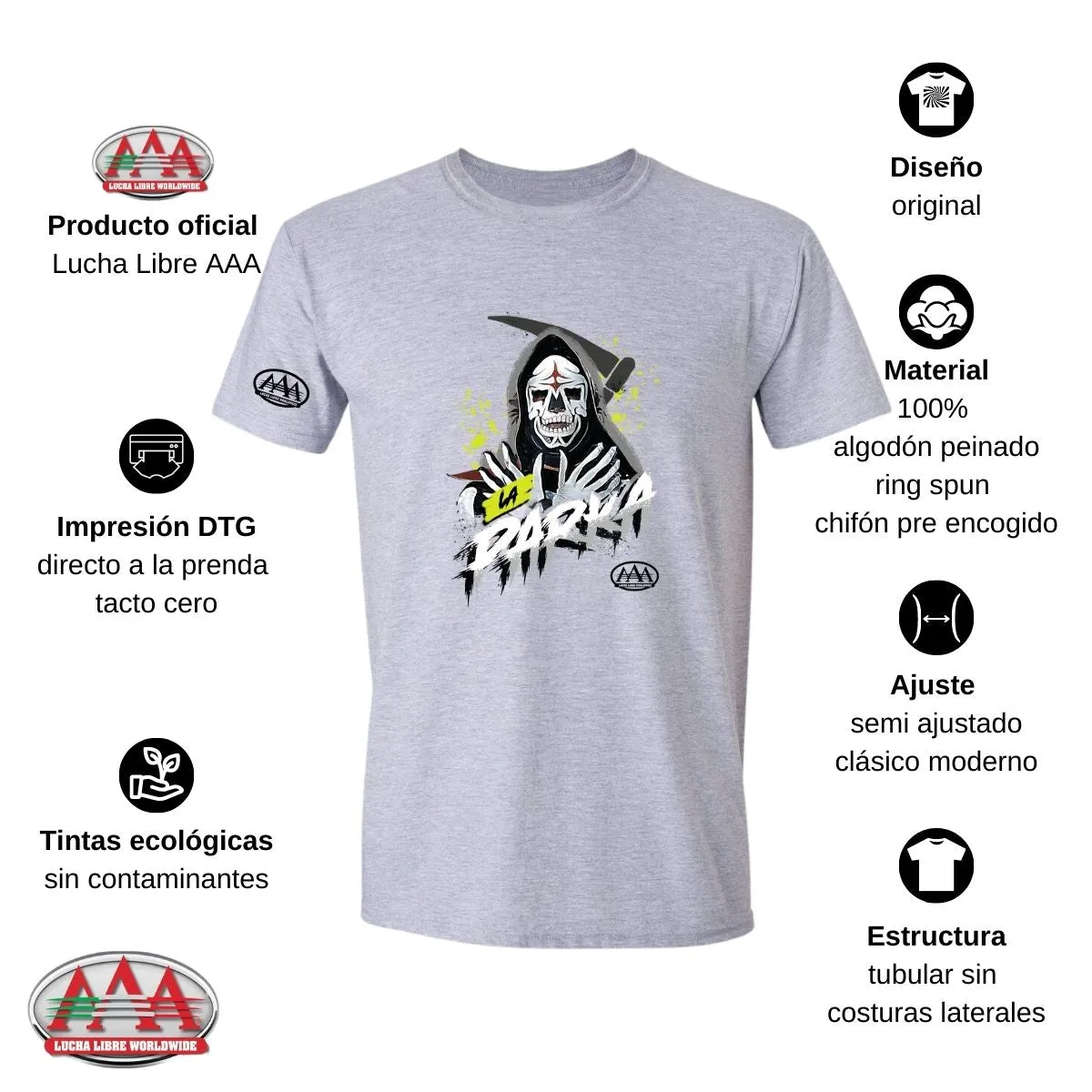 Jersey Playera Lucha Libre AAA Hombre Luchador La Parka