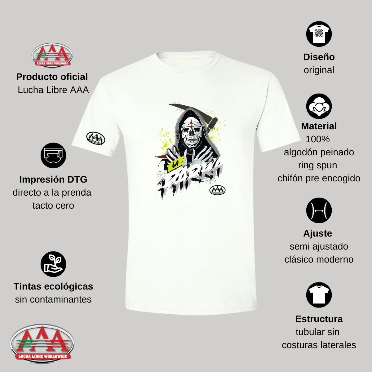 Jersey Playera Lucha Libre AAA Hombre Luchador La Parka