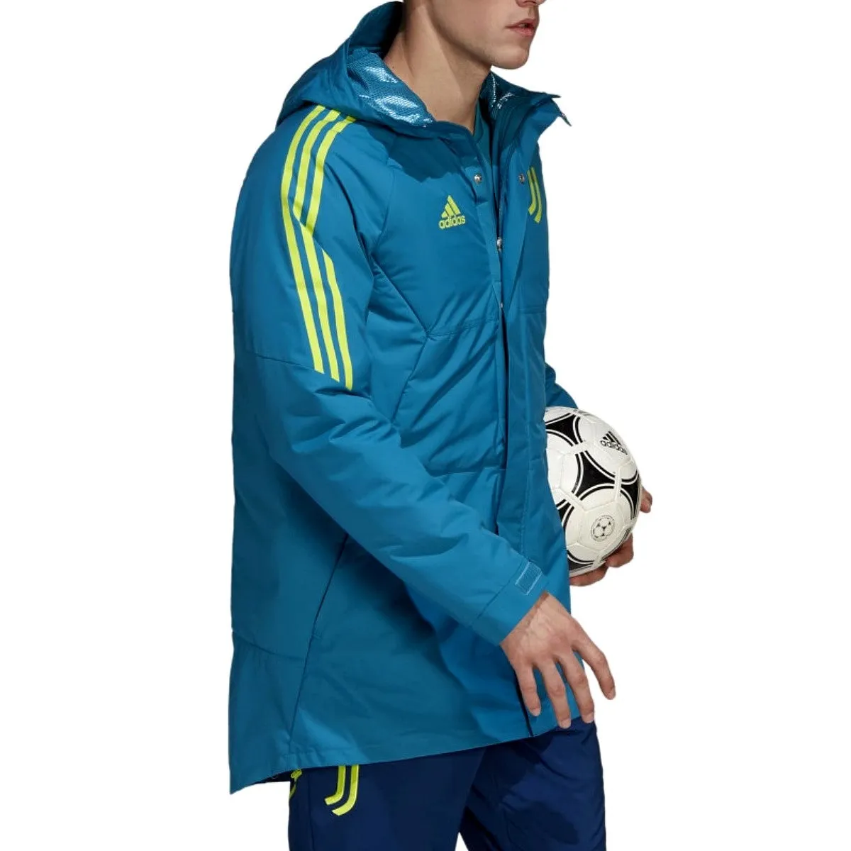 Juventus winter bench parka jacket 2022/23 water blue - Adidas