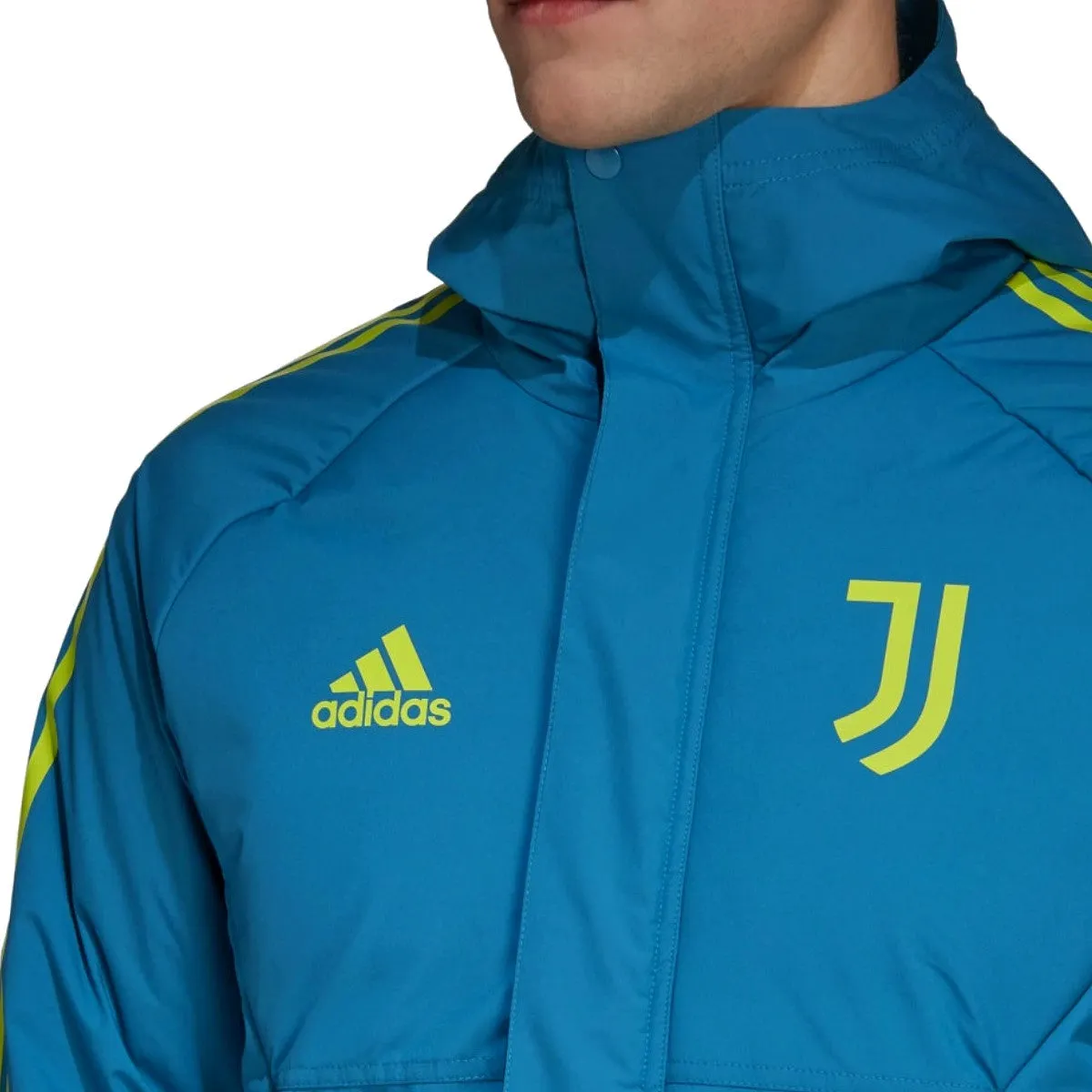 Juventus winter bench parka jacket 2022/23 water blue - Adidas