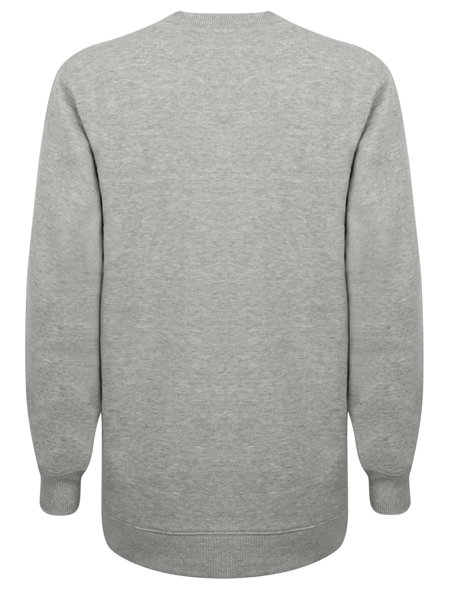 Kapo Boyfriend Sweatshirt with Boucle Motif in Light Grey Marl - Tokyo Laundry