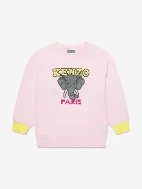 KENZO Girls Jungle Game Sweatshirt in Pink