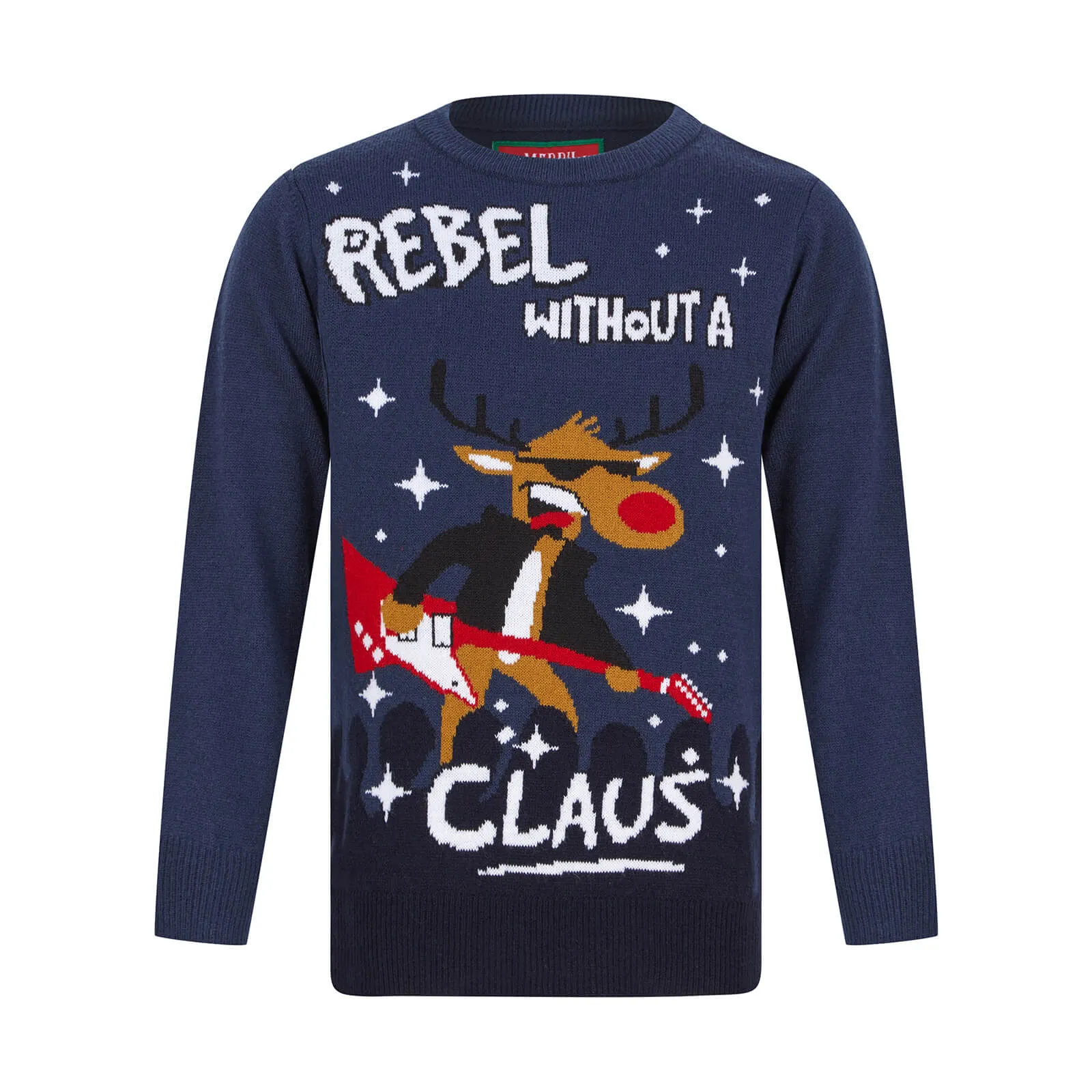 Kids Rebel Without A Claus Christmas Jumper