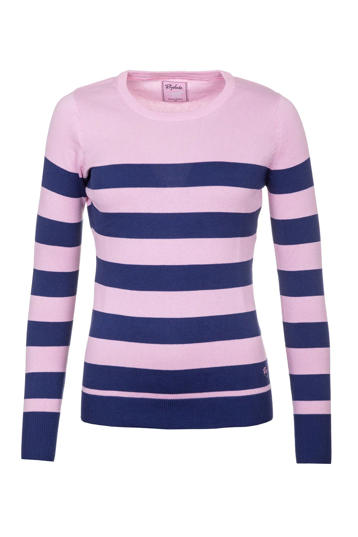 Ladies Striped Crew Neck Jumper