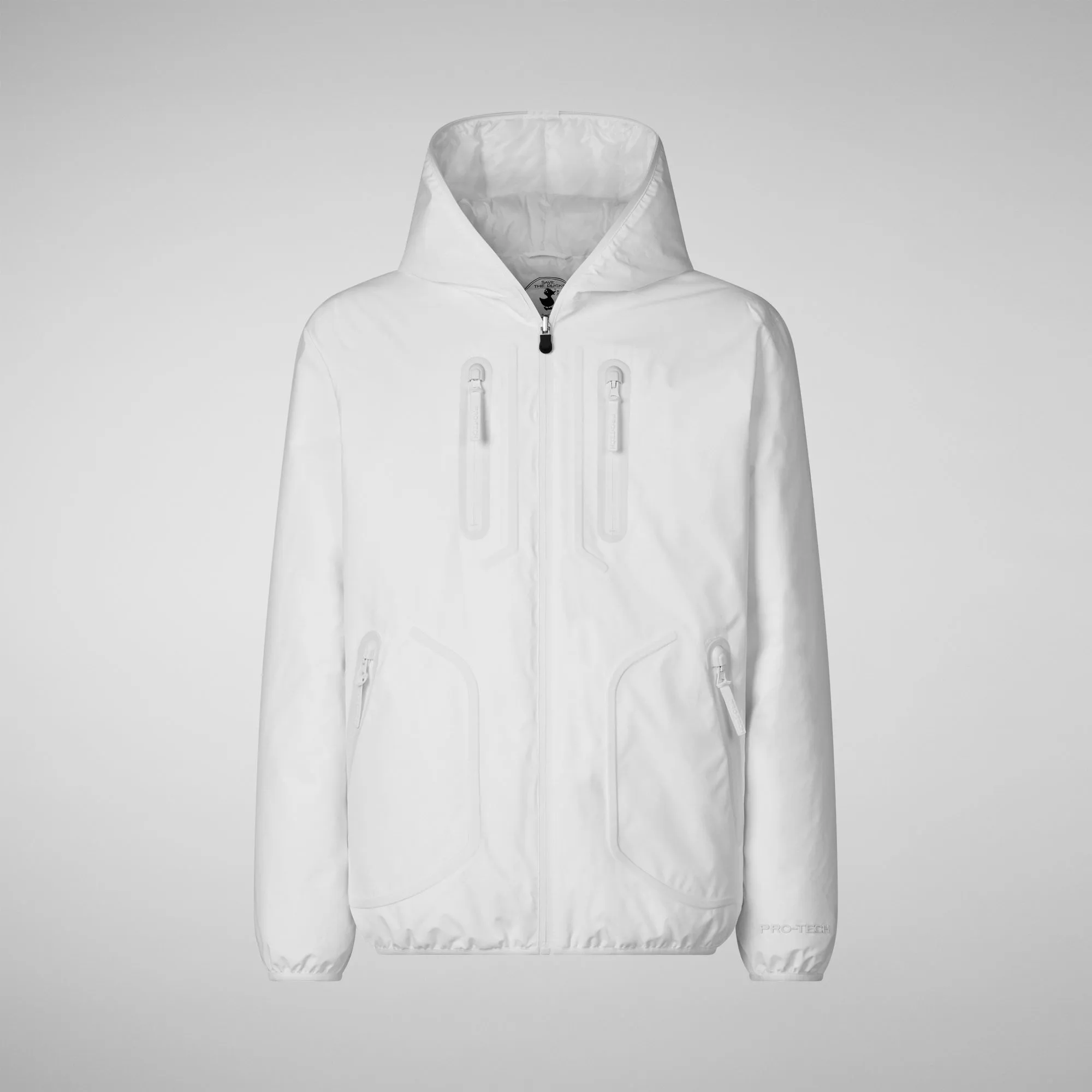 Man's hooded parka Benedict in white