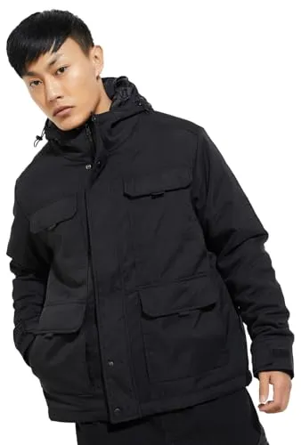 Max Men's Parka Coat (STCAW24JK09HE_Black