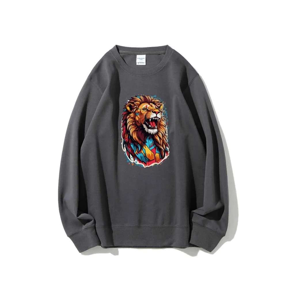 Mens Lion Roar Graphic Sweatshirts