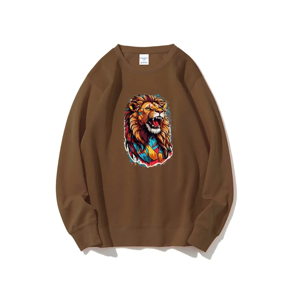 Mens Lion Roar Graphic Sweatshirts