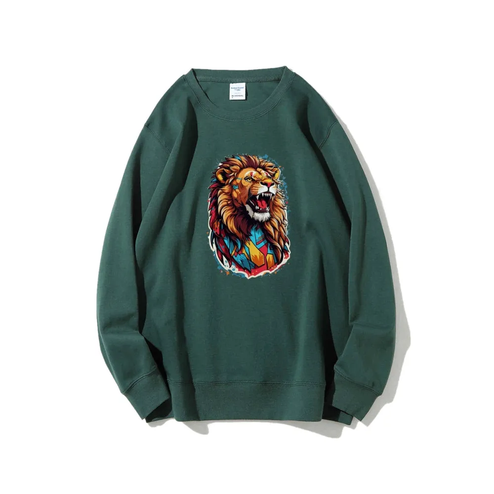 Mens Lion Roar Graphic Sweatshirts