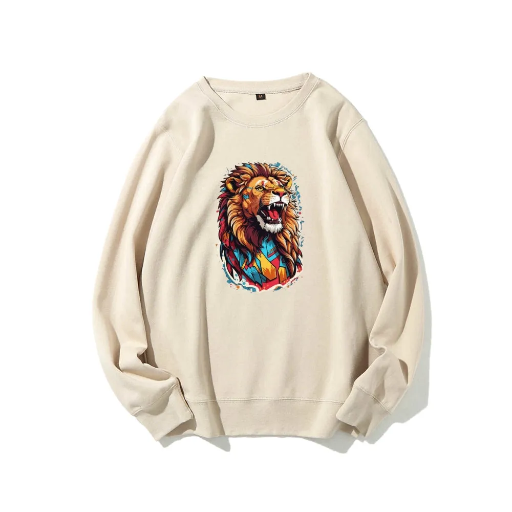 Mens Lion Roar Graphic Sweatshirts