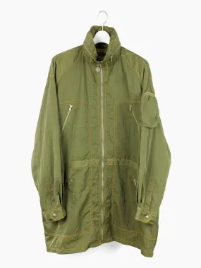 Michiko Koshino 90s Modular Crinkle Nylon utility Coat